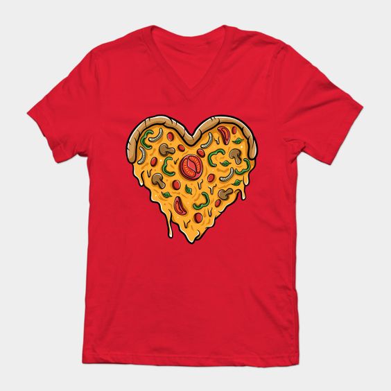 Love Pizza Heart T-Shirt SR18M1