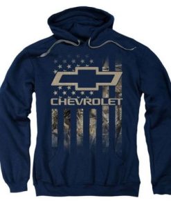Chevrolet Camo Flag Pullover hoodie qn