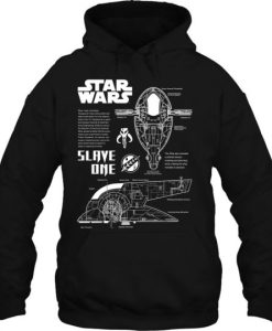 Star Wars Slave One Ship Schematic hoodie qn