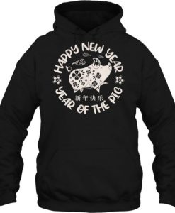 Happy New Year Year Of The Pig hoodie qn