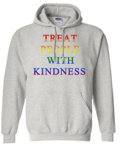 Treat People With Kindness grey Hoodie qn