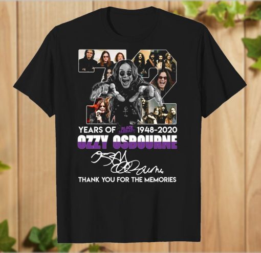 72-years-of-Black-Sabbath-1948-2020-Ozzy-Osbourne-thank-you-for-the-memories-signature-T-Shirt TPKJ2