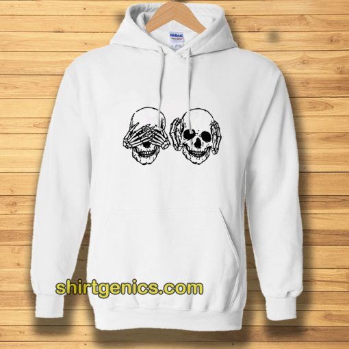 Hear See No Evil Skull Hoodie