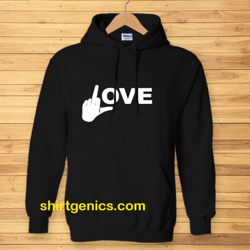 Love Middle Finger Logo Hoodie