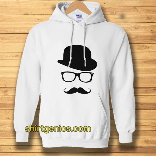 Mustache Men's Short Sleeve Tee Hoodie