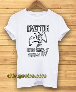 Led Zeppelin United States Of America 1977 Ringer T-Shirt