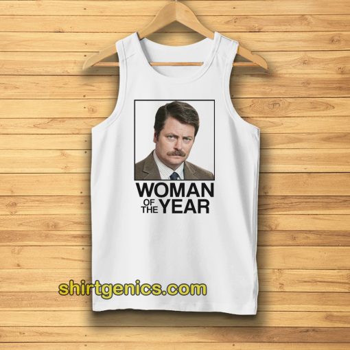 Ron Swanson Woman of the Year Parks and Recreation Tanktop