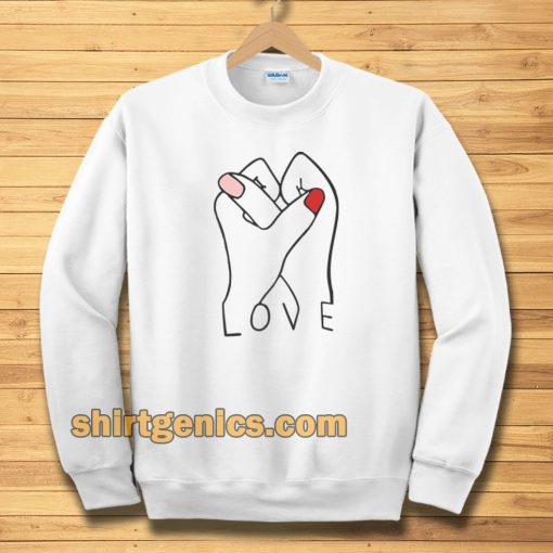 LOVE HANDS FINGER SWEATSHIRT