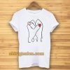 LOVE HANDS FINGER T-SHIRT