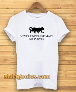 never underestimate my power t-shirt