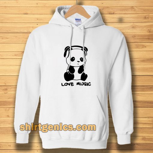 panda love music ringer Hoodie