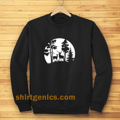 Deer in the forest Sweatshirt