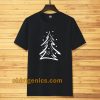 Evergreen Scribble Snow Tree Boyfriend Tee T-shirt