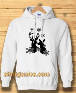 Free Reindeer Snowflakes Hoodie