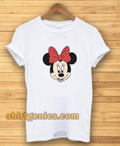 minnie mouse face t-shirt