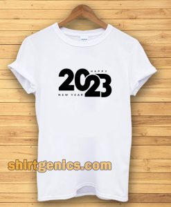 Logo happy new year 2023 T-shirt TPKJ3