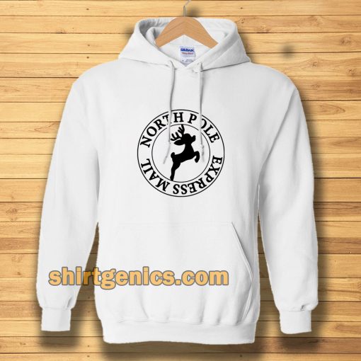 North Pole Express Mail Reindeer Self-inking Stamp Hoodie TPKJ3