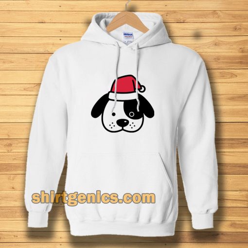 Perro navidad santa claus dibujos animados Hoodie TPKJ3