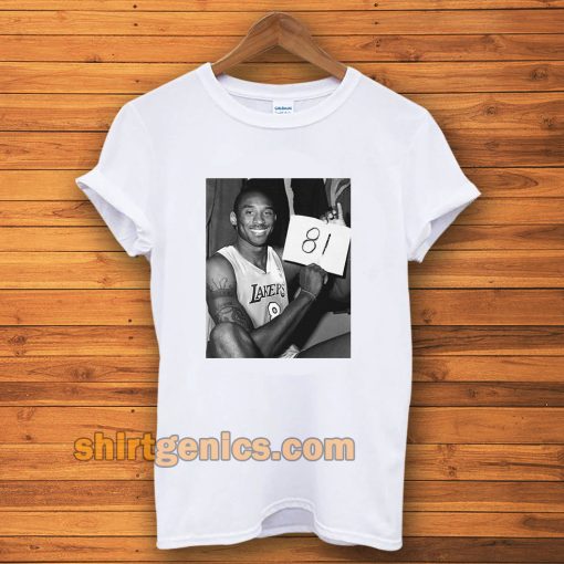 KOBE BRYANT 81 POINTS WHITE T-SHIRT TPKJ3