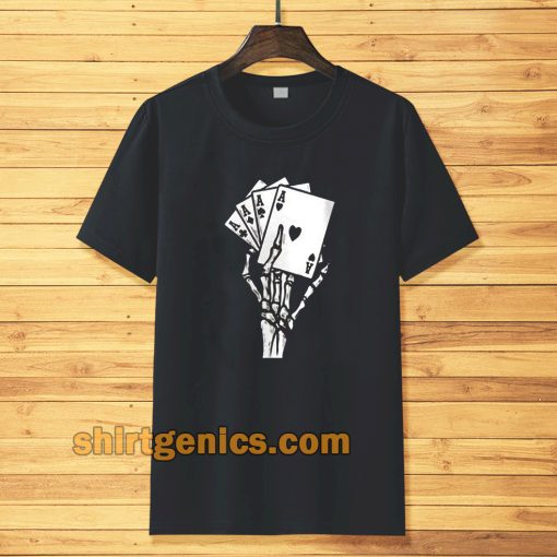 Poker Skeleton Hand Graphics Street T-shirts TPKJ3