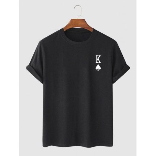 Playing Card King of Spades Pattern T-shirt TPKJ3