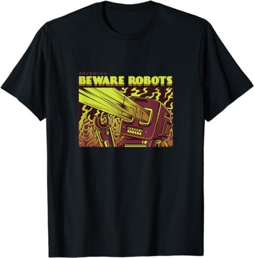 Beware Robots T-shirt SD