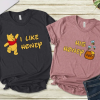 Valentine Pooh Bear Couple I Like Honey His Honey Honeymoon T Shirt SD