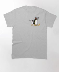 Angry Pingu waving penguin Cute T-shirt SD