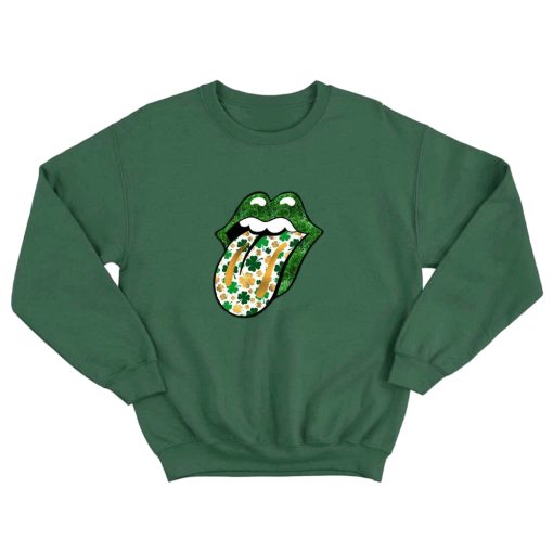 St Patrick Day Tongue Rolling Stones Sweatshirt SD