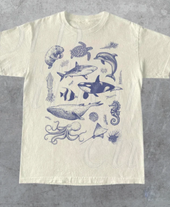 Retro Ocean Nature Sealife T-Shirt SD